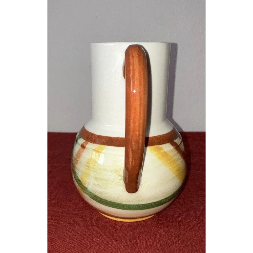 Vintage ‘40s/‘50s Vernon Kilns Vernonware Homespun Pitcher/Jug 32 oz. 7
